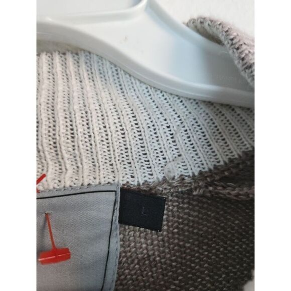 Raffi "Pure Linen" Men Brown Taupe 100% Linen Pullover Knit Sweater size Large - Picture 7 of 9